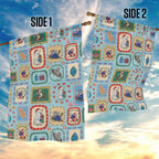 Australia Wildlife Christmas Stamp Garden Flag Blue Aussie Native Animal Seamless Pattern