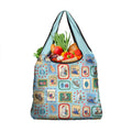 Australia Wildlife Christmas Stamp Grocery Bag Blue Aussie Native Animal Seamless Pattern