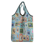 Australia Wildlife Christmas Stamp Grocery Bag Blue Aussie Native Animal Seamless Pattern