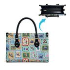 Australia Wildlife Christmas Stamp Leather Bag Blue Aussie Native Animal Seamless Pattern