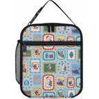 Australia Wildlife Christmas Stamp Lunch Bag Blue Aussie Native Animal Seamless Pattern