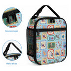 Australia Wildlife Christmas Stamp Lunch Bag Blue Aussie Native Animal Seamless Pattern
