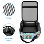 Australia Wildlife Christmas Stamp Lunch Bag Blue Aussie Native Animal Seamless Pattern