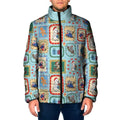 Australia Wildlife Christmas Stamp Padded Jacket Blue Aussie Native Animal Seamless Pattern