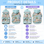 Australia Wildlife Christmas Stamp Pet Hoodie Blue Aussie Native Animal Seamless Pattern