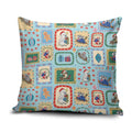 Australia Wildlife Christmas Stamp Pillow Cover Blue Aussie Native Animal Seamless Pattern