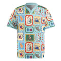 Australia Wildlife Christmas Stamp Rugby Jersey Blue Aussie Native Animal Seamless Pattern