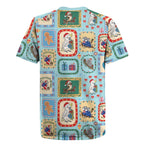 Australia Wildlife Christmas Stamp Rugby Jersey Blue Aussie Native Animal Seamless Pattern