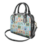 Australia Wildlife Christmas Stamp Shoulder Handbag Blue Aussie Native Animal Seamless Pattern