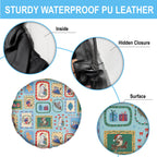 Australia Wildlife Christmas Stamp Spare Tire Cover Blue Aussie Native Animal Seamless Pattern