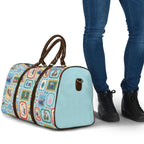 Australia Wildlife Christmas Stamp Travel Bag Blue Aussie Native Animal Seamless Pattern