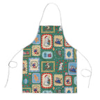 Australia Wildlife Christmas Stamp Apron Green Aussie Native Animal Seamless Pattern