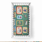Australia Wildlife Christmas Stamp Baby Bed Cover Green Aussie Native Animal Seamless Pattern