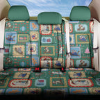 Australia Wildlife Christmas Stamp Back Car Seat Cover Green Aussie Native Animal Seamless Pattern