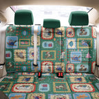 Australia Wildlife Christmas Stamp Back Car Seat Cover Green Aussie Native Animal Seamless Pattern