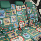 Australia Wildlife Christmas Stamp Back Car Seat Cover Green Aussie Native Animal Seamless Pattern