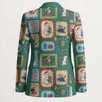 Australia Wildlife Christmas Stamp Blazer Green Aussie Native Animal Seamless Pattern