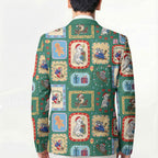 Australia Wildlife Christmas Stamp Blazer Green Aussie Native Animal Seamless Pattern