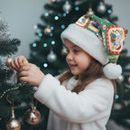 Australia Wildlife Christmas Stamps Christmas Santa Hat Green Aussie Native Animal Seamless Pattern