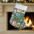 Australia Wildlife Christmas Stamps Christmas Stocking Green Aussie Native Animal Seamless Pattern