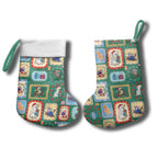Australia Wildlife Christmas Stamps Christmas Stocking Green Aussie Native Animal Seamless Pattern