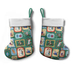 Australia Wildlife Christmas Stamps Christmas Stocking Green Aussie Native Animal Seamless Pattern