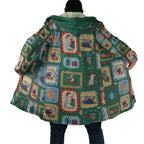 Australia Wildlife Christmas Stamp Cloak Green Aussie Native Animal Seamless Pattern