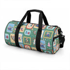 Australia Wildlife Christmas Stamp Duffle Bag Green Aussie Native Animal Seamless Pattern