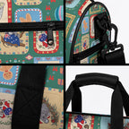 Australia Wildlife Christmas Stamp Duffle Bag Green Aussie Native Animal Seamless Pattern
