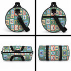 Australia Wildlife Christmas Stamp Duffle Bag Green Aussie Native Animal Seamless Pattern
