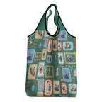 Australia Wildlife Christmas Stamp Grocery Bag Green Aussie Native Animal Seamless Pattern