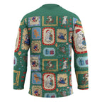 Australia Wildlife Christmas Stamp Hockey Jersey Green Aussie Native Animal Seamless Pattern