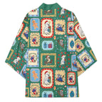 Australia Wildlife Christmas Stamp Kimono Green Aussie Native Animal Seamless Pattern