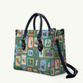 Australia Wildlife Christmas Stamp Leather Bag Green Aussie Native Animal Seamless Pattern