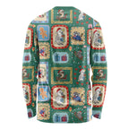 Australia Wildlife Christmas Stamp Long Sleeve Shirt Green Aussie Native Animal Seamless Pattern