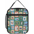 Australia Wildlife Christmas Stamp Lunch Bag Green Aussie Native Animal Seamless Pattern