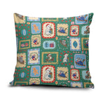 Australia Wildlife Christmas Stamp Pillow Cover Green Aussie Native Animal Seamless Pattern