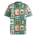 Australia Wildlife Christmas Stamp Rugby Jersey Green Aussie Native Animal Seamless Pattern