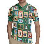 Australia Wildlife Christmas Stamp Rugby Jersey Green Aussie Native Animal Seamless Pattern