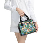 Australia Wildlife Christmas Stamp Shoulder Handbag Green Aussie Native Animal Seamless Pattern