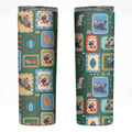 Australia Wildlife Christmas Stamp Skinny Tumbler Green Aussie Native Animal Seamless Pattern