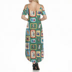 Australia Wildlife Christmas Stamp Summer Maxi Dress Green Aussie Native Animal Seamless Pattern