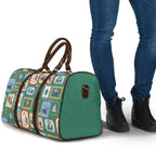 Australia Wildlife Christmas Stamp Travel Bag Green Aussie Native Animal Seamless Pattern