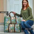 Australia Wildlife Christmas Stamp Travel Bag Green Aussie Native Animal Seamless Pattern