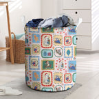 Australia Wildlife Christmas Stamp Laundry Basket Pink Aussie Native Animal Seamless Pattern