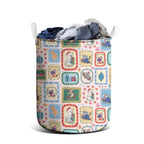 Australia Wildlife Christmas Stamp Laundry Basket Pink Aussie Native Animal Seamless Pattern