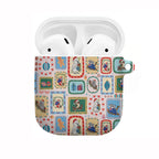 Australia Wildlife Christmas Stamp AirPods Case Pink Aussie Native Animal Seamless Pattern