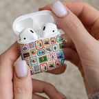 Australia Wildlife Christmas Stamp AirPods Case Pink Aussie Native Animal Seamless Pattern