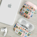 Australia Wildlife Christmas Stamp AirPods Case Pink Aussie Native Animal Seamless Pattern