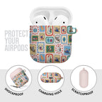 Australia Wildlife Christmas Stamp AirPods Case Pink Aussie Native Animal Seamless Pattern